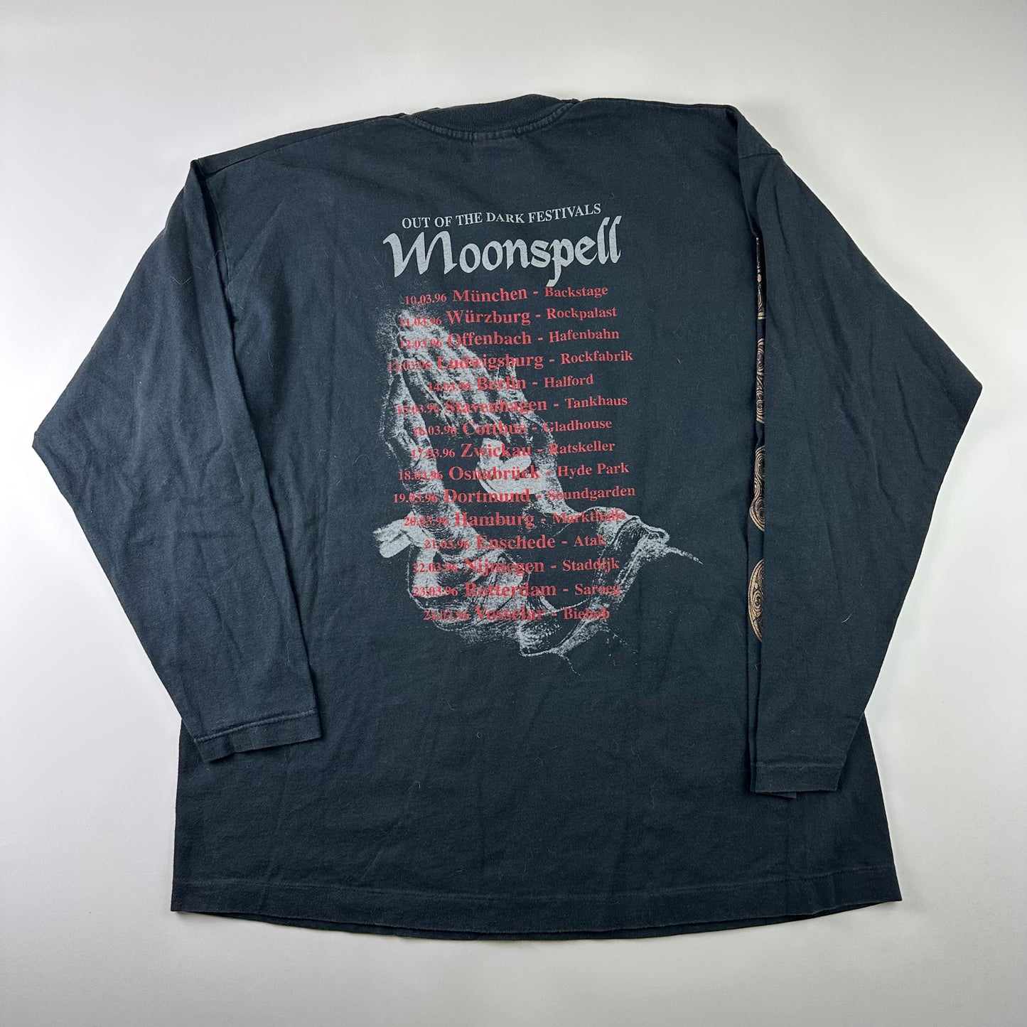 Vintage 1996 Moonspell Long Sleeve Shirt XL Out Of The Dark Festivals