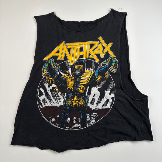 Vintage 1987 Anthrax Sleeveless Shirt Small Among The Living