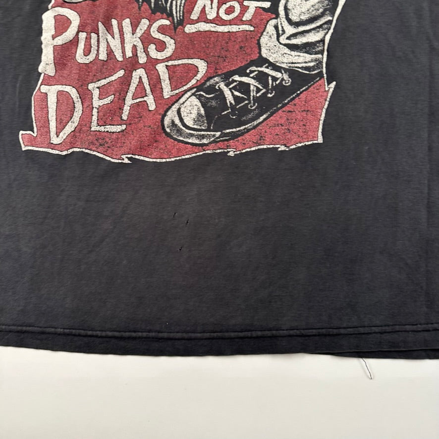 Vintage 90s Punks Not Dead Shirt Large