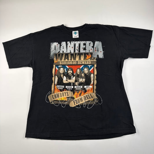 Vintage 2001 Pantera Shirt XL Wanted Cowboys From Hell