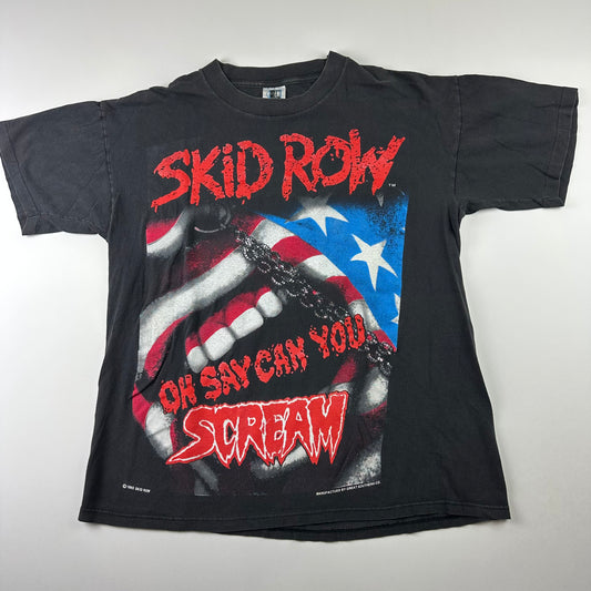 Vintage 1990 Skid Row Shirt Large Oh Say Can You Scream