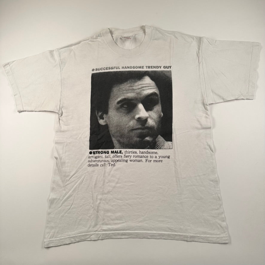 Vintage 90s Ted Bundy Shirt Large Handsome Trendy Guy