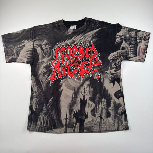 Vintage 90s Morbid Angel Shirt XL All Over Print Gateways