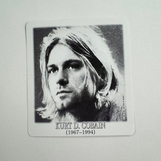 Vintage Nirvana Kurt D. Cobain 1967 - 1994 Sticker