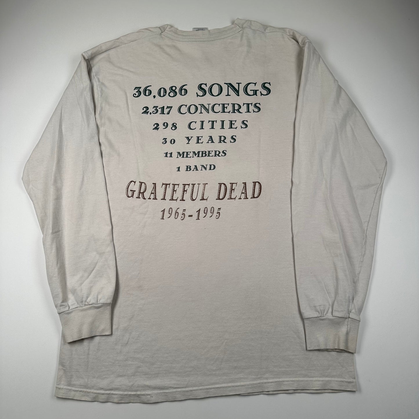 Vintage 1995 Grateful Dead Long Sleeve Shirt Large Songs