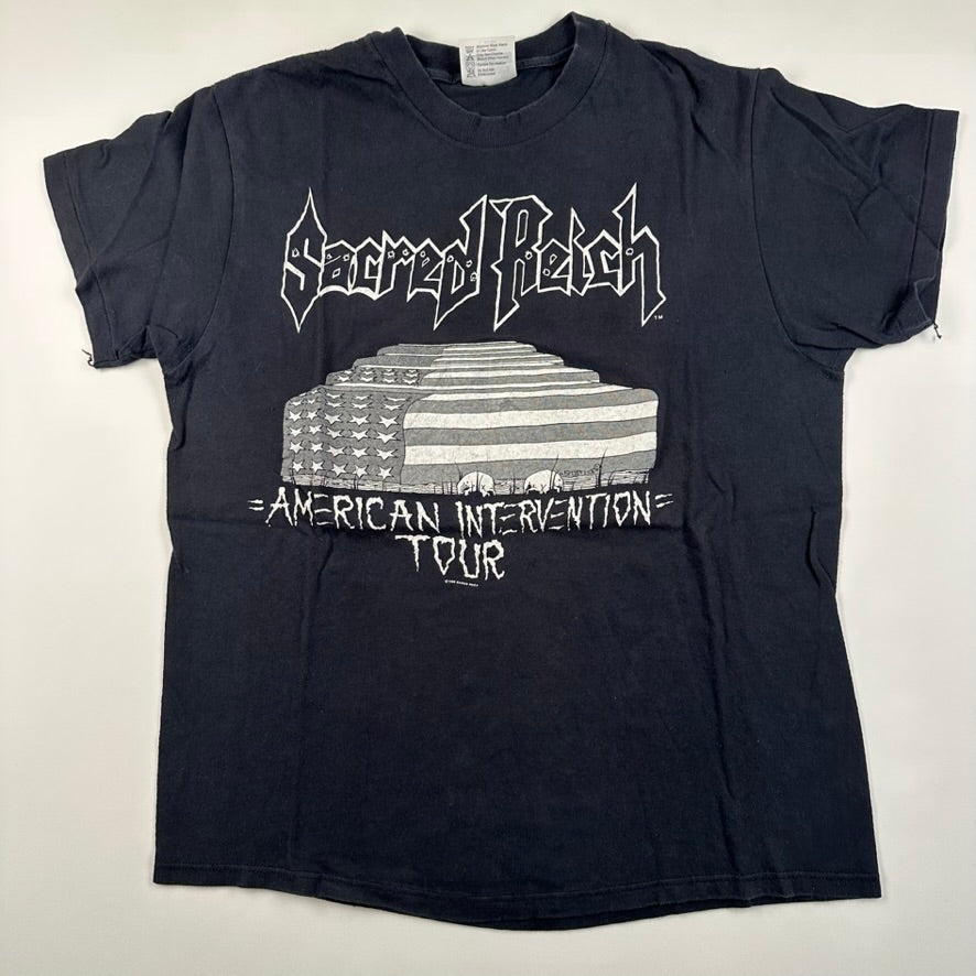 Vintage 1989 Sacred Reich Shirt Large American Intervention