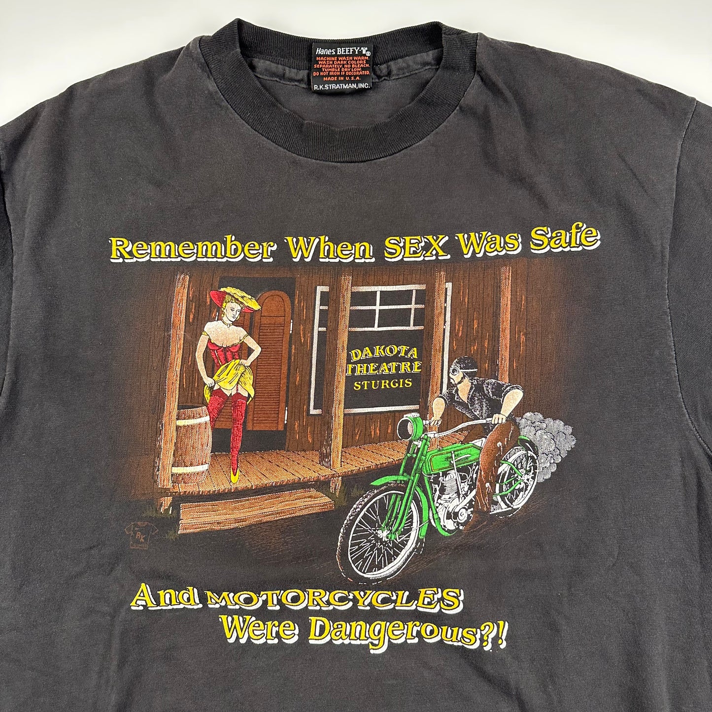 Vintage 90s Harley Davidson Shirt Large Sex Was Safe