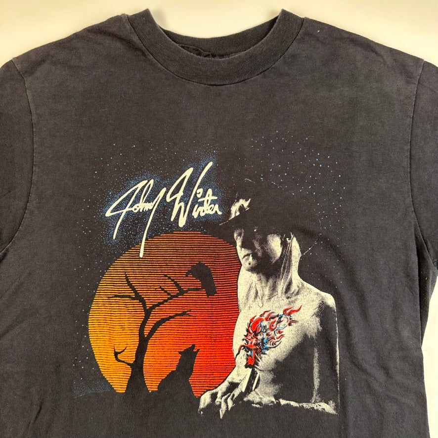 Vintage 80s Johnny Winter Shirt Medium 25 Years