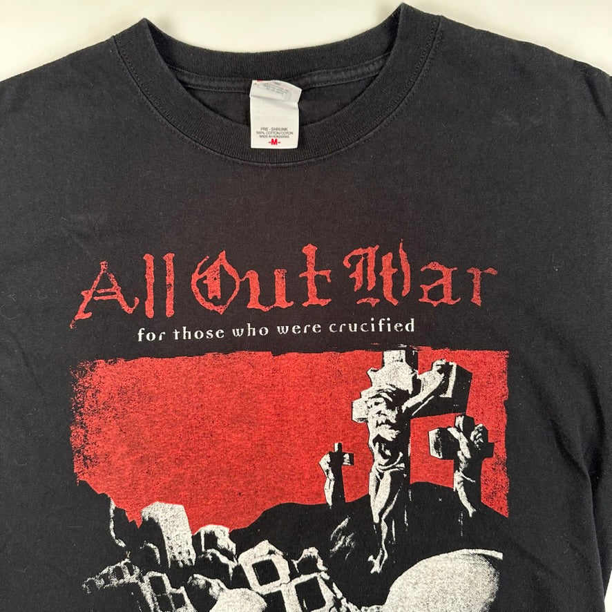 Vintage 2000s All Out War Shirt Medium For Those Who Were Crucified