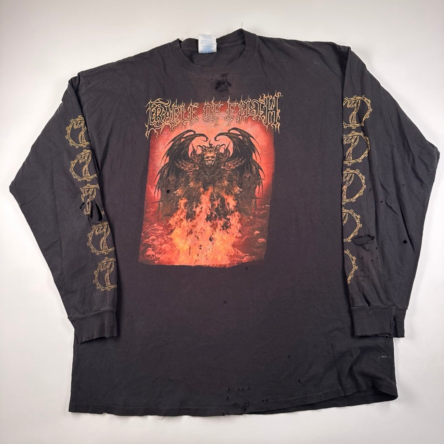 Vintage 2000s Cradle Of Filth Long Sleeve Shirt XXL Peace Through Superior