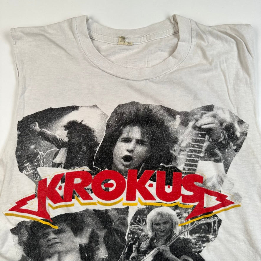 Vintage 1986 Krokus Sleeveless Shirt Medium Change Of Address