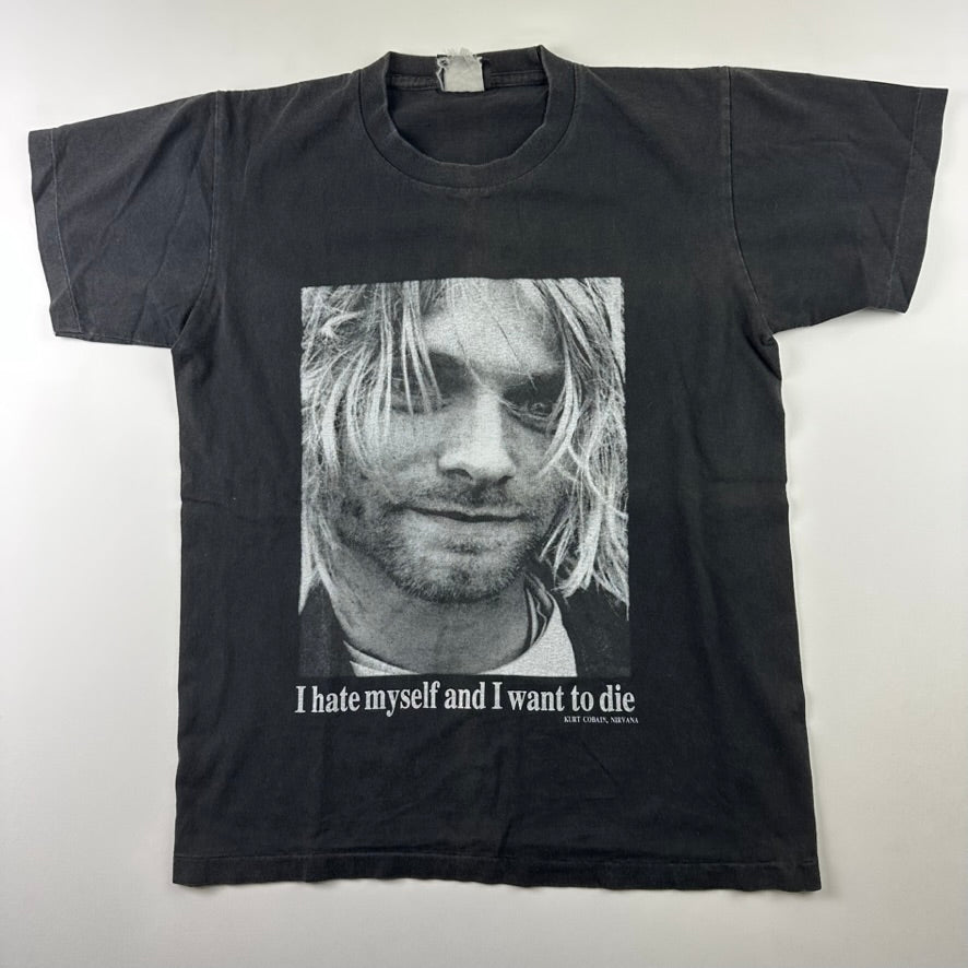 Vintage 2000s Kurt Cobain Shirt Medium I Hate Myself