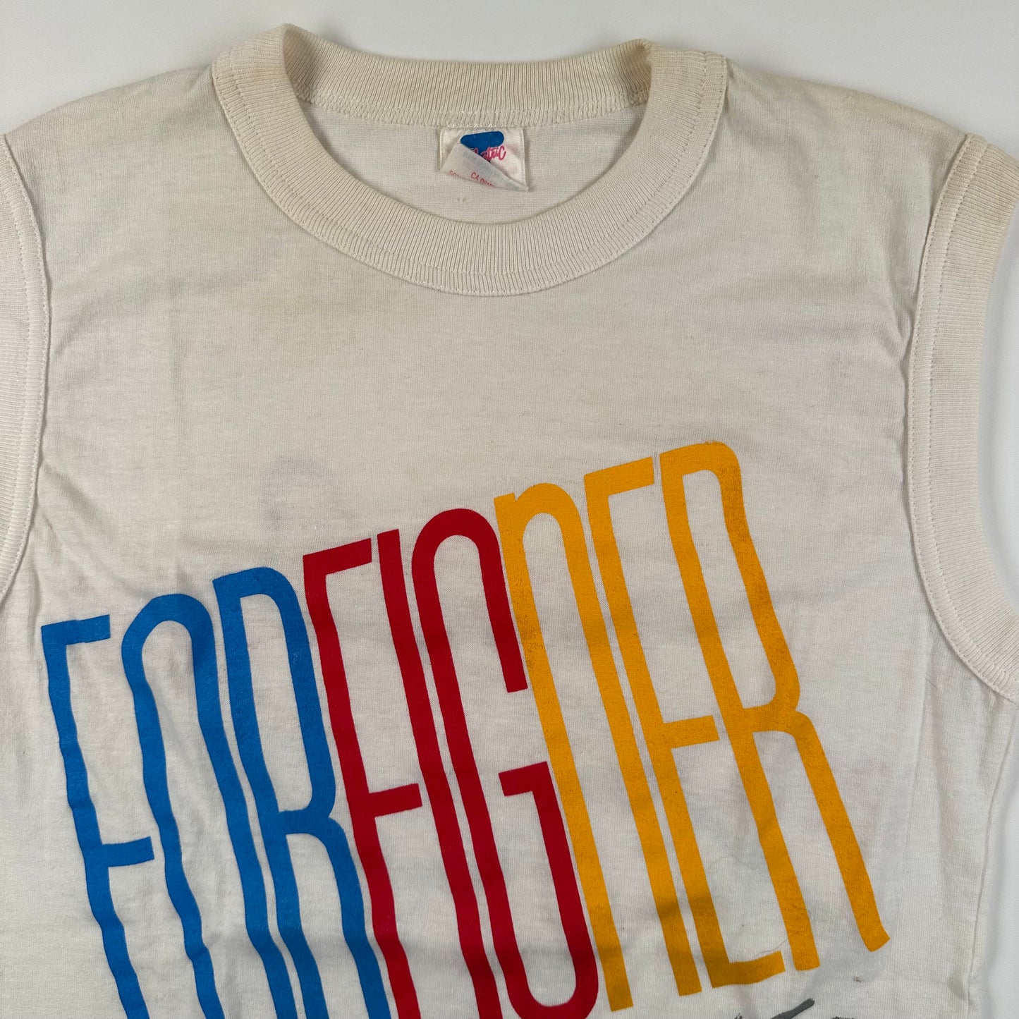 Vintage 1985 Foreigner Tank Top Shirt Medium Agent Provocateur