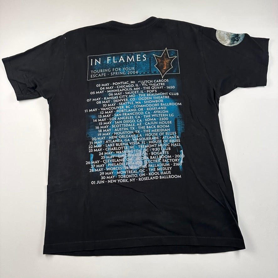 Vintage 2004 In Flames Shirt Medium Touring For You Escape