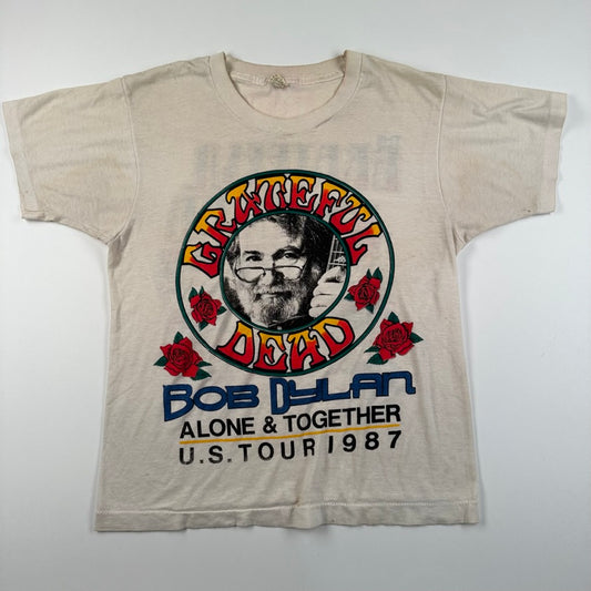 Vintage 1987 Grateful Dead Shirt Medium Bob Dylan