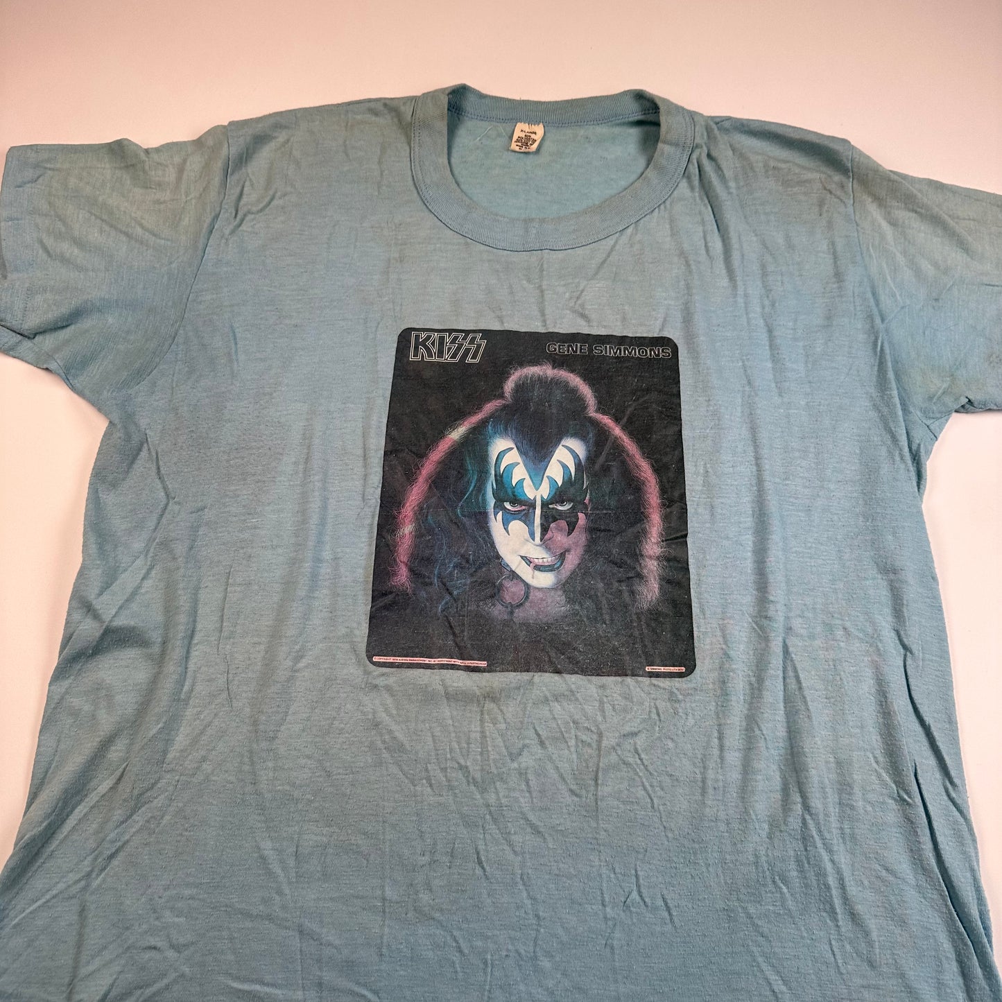 Vintage 70s Kiss Gene Simmons Shirt XL