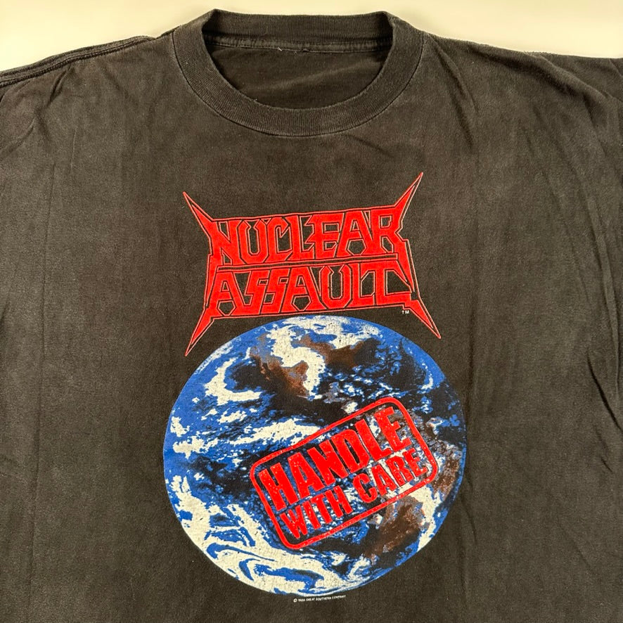 Vintage 1989 Nuclear Assault Shirt XL Handle With Care European Tour