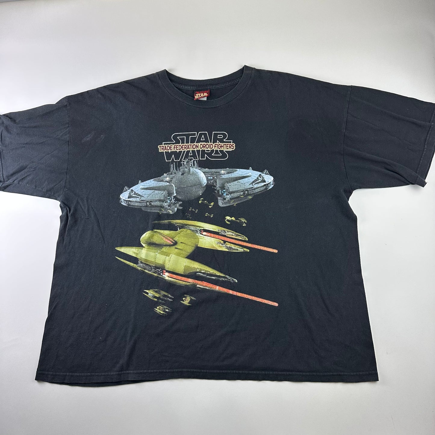 Vintage 90s Star Wars Shirt 4XL Trade Federation Droid Fighters