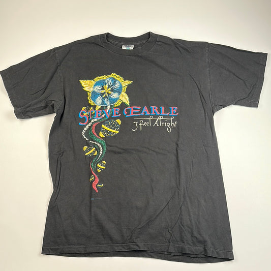 Vintage 1996 Steve Earle Shirt XL I Feel Alright