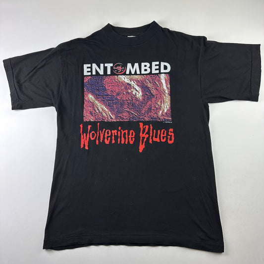 Vintage 90s Entombed Shirt XL Wolverine Blues