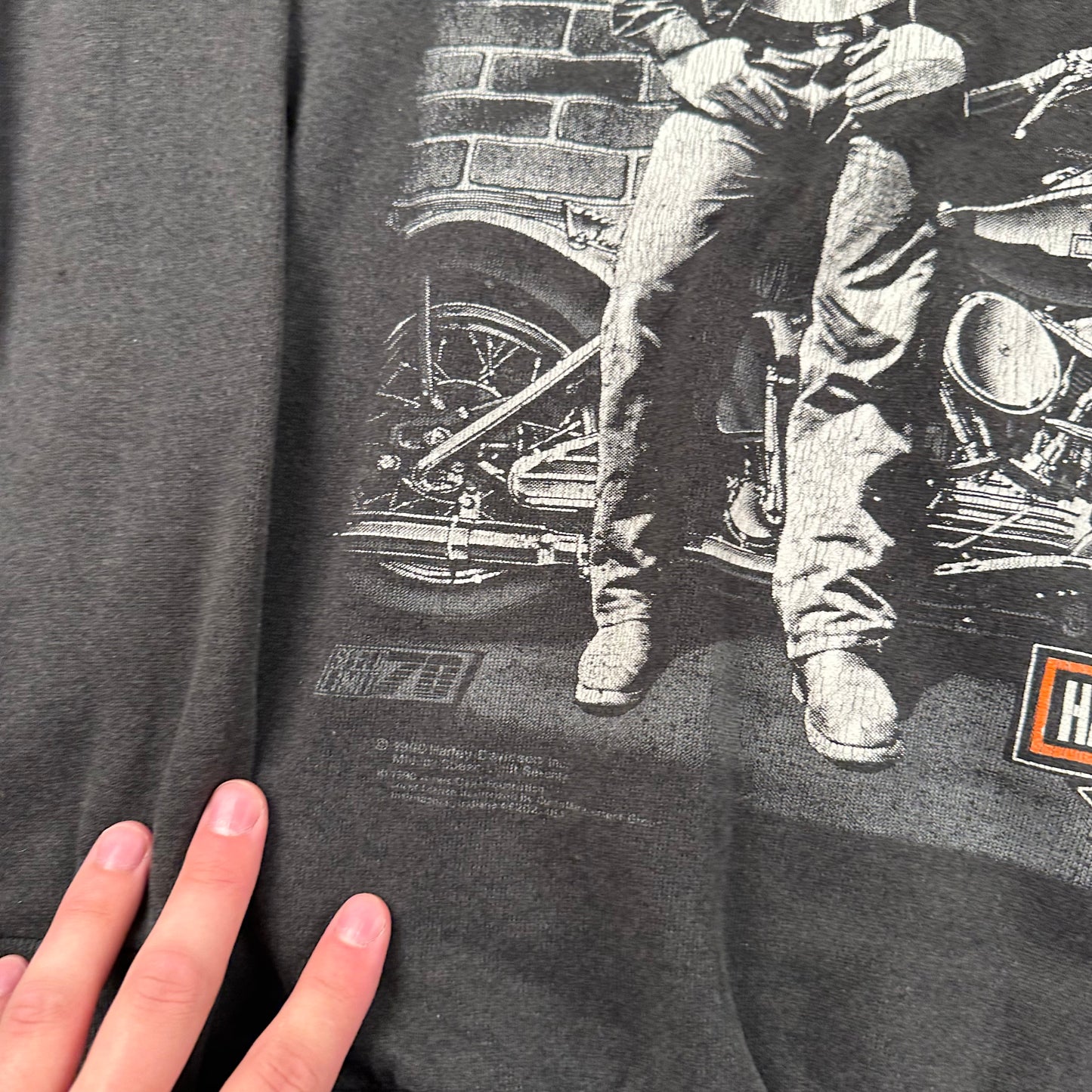 Vintage 1990 Harley Davidson Crewneck Sweatshirt XL James Dean