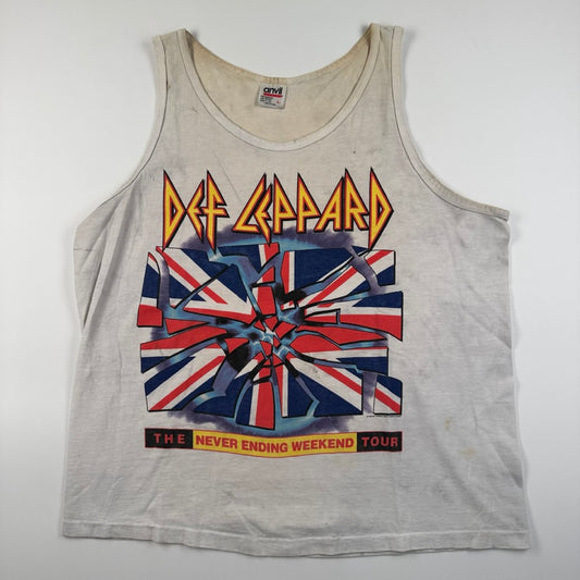 Vintage 1993 Def Leppard Tank Top Shirt Large Weekend