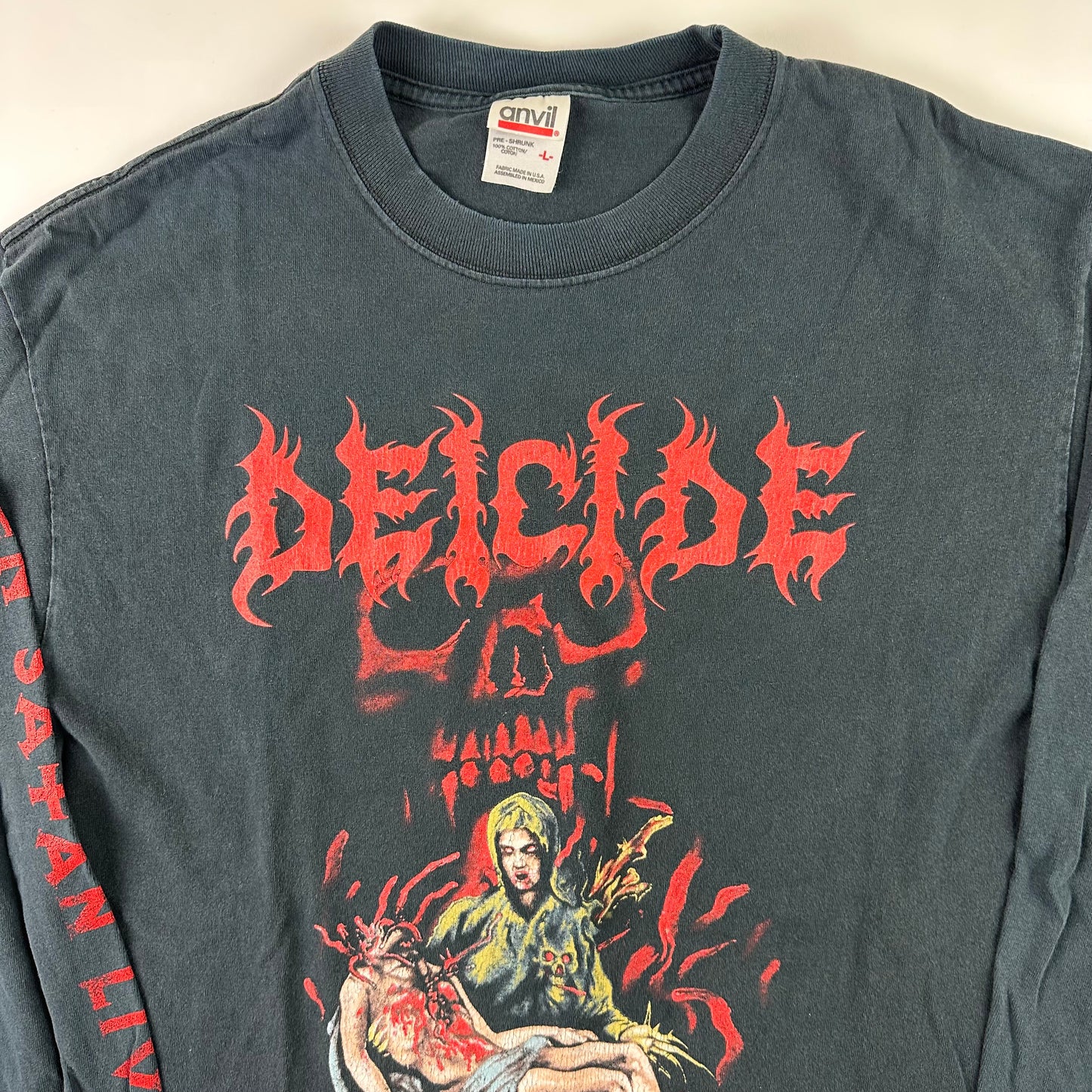 Vintage 1998 Deicide Long Sleeve Shirt Large When Satan Lives