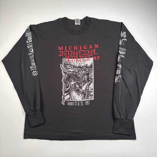 Vintage 1997 Michigan International Metalfest Long Sleeve Shirt XL