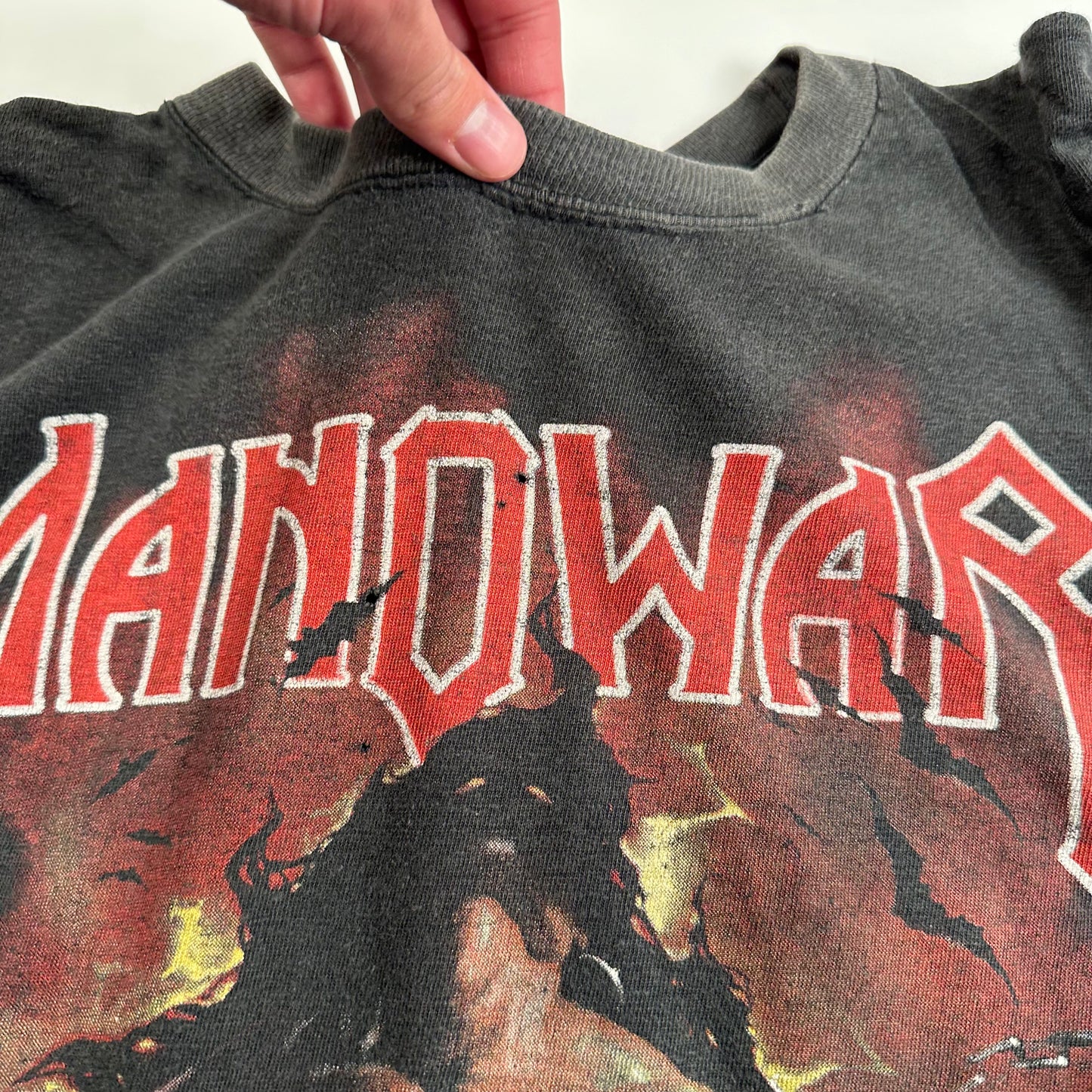 Vintage 90s Manowar Shirt XL Louder Than Hell