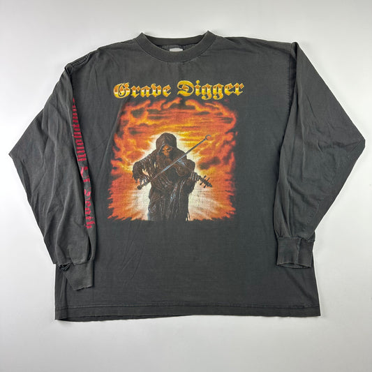 Vintage 90s Grave Digger Long Sleeve Shirt XL