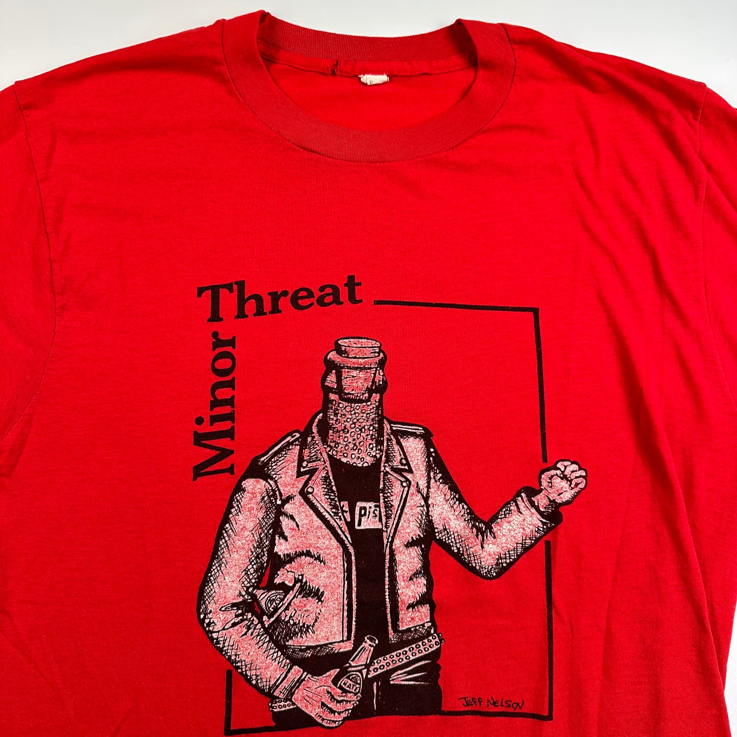 Vintage 80s Minor Threat Shirt Large Bottled Violence