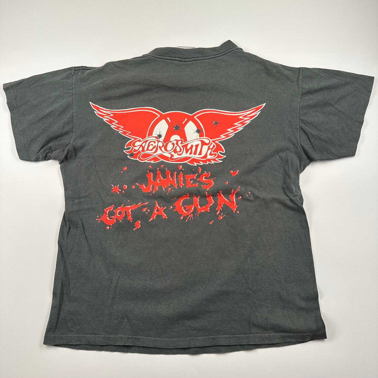 Vintage 1990 Aerosmith Shirt Large Pump Janie