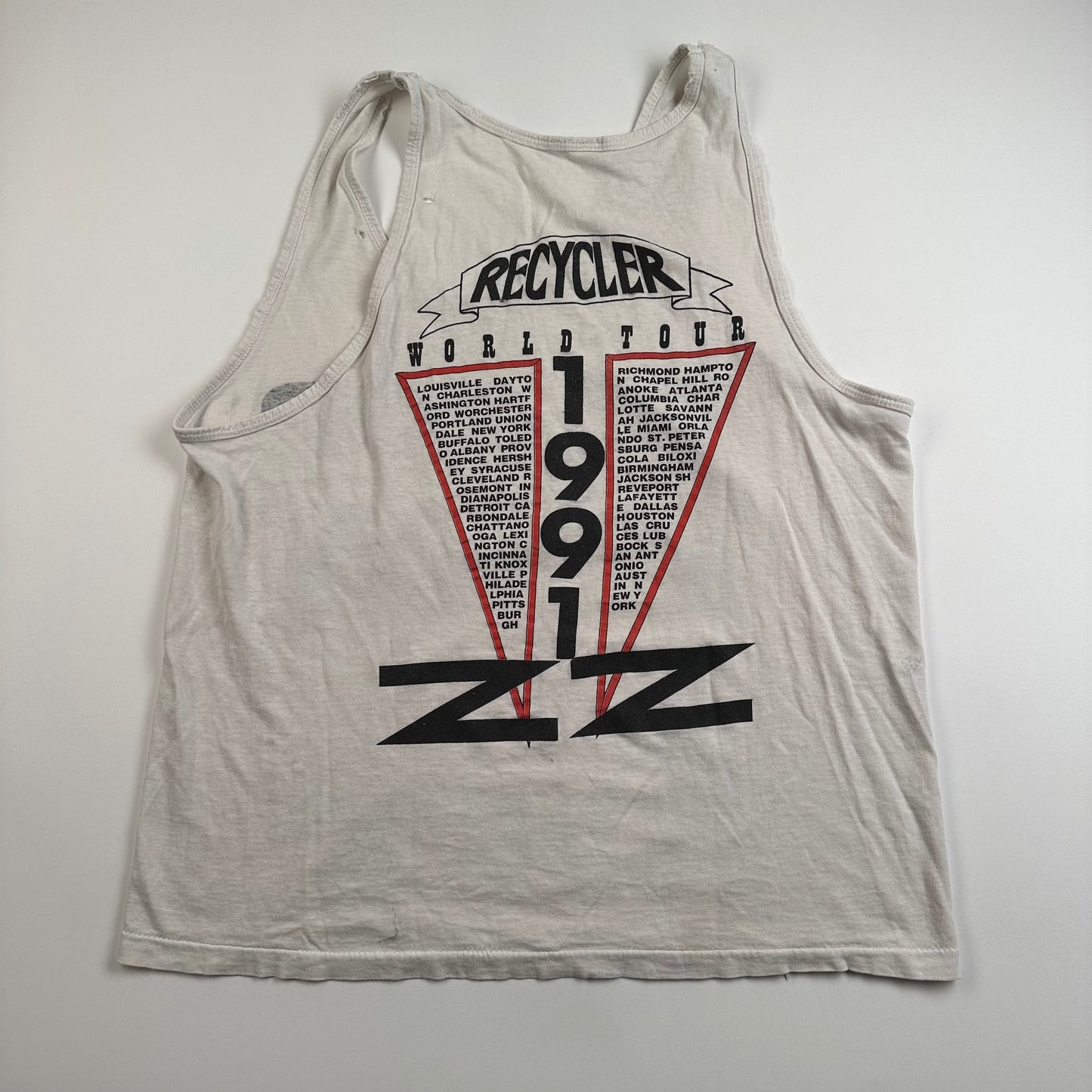 Vintage 1991 ZZ Top Tank Top Shirt Large Club Z