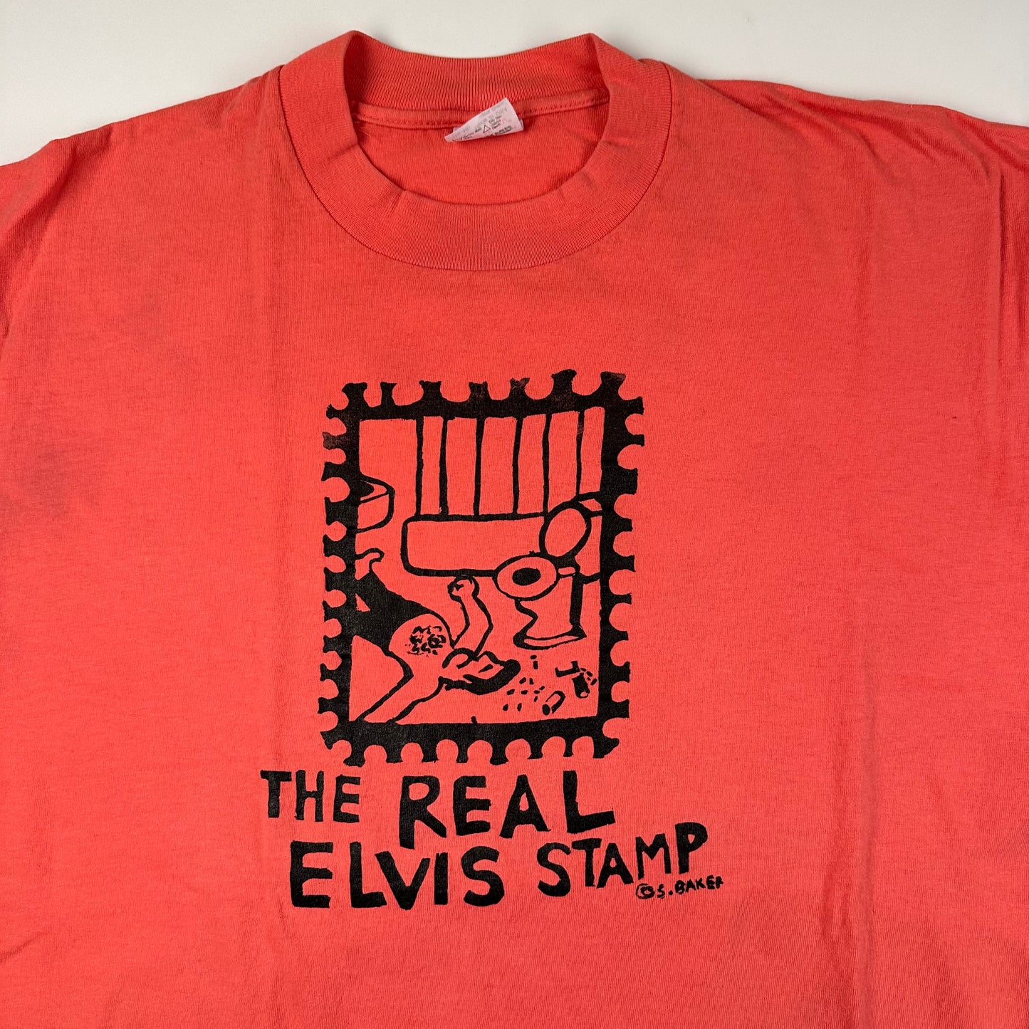 Vintage 90s The Real Elvis Stamp Shirt XL