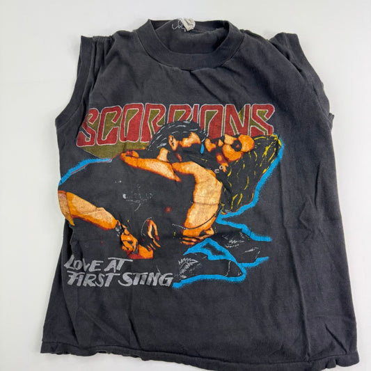 Vintage 80s Scorpions Sleeveless Shirt Medium Love At First Sting