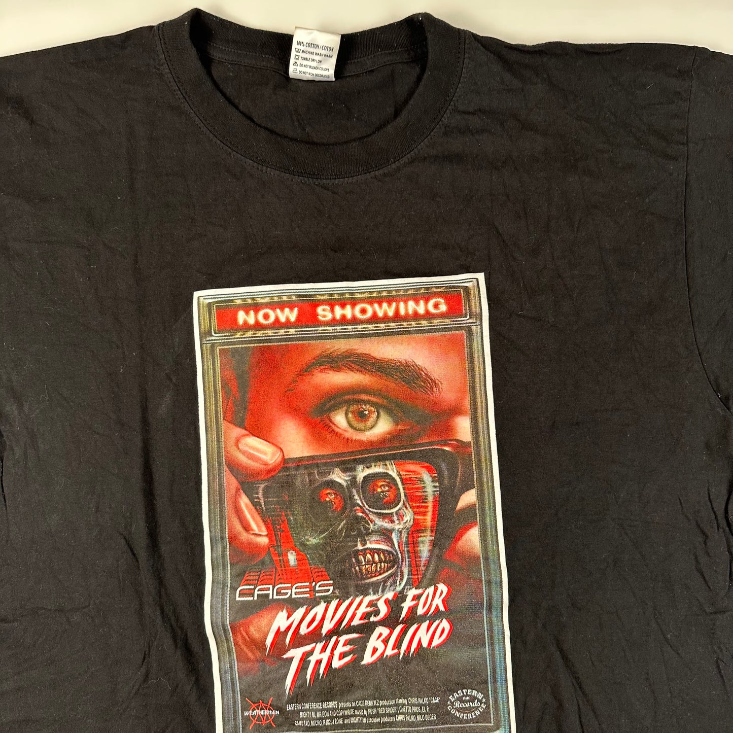 Vintage 2002 Movies For The Bind Cage Shirt Large