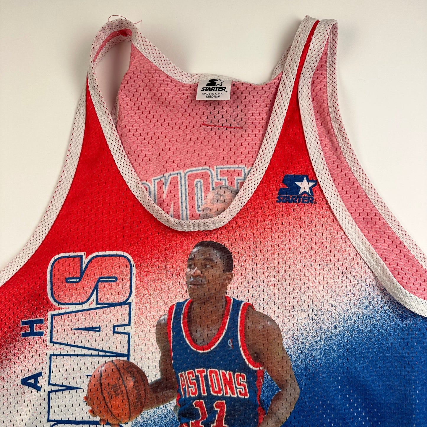 Vintage 90s Isiah Thomas Detroit Pistons Jersey Medium