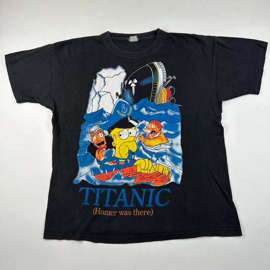 Vintage 90s Titanic Shirt Large Homer Was There