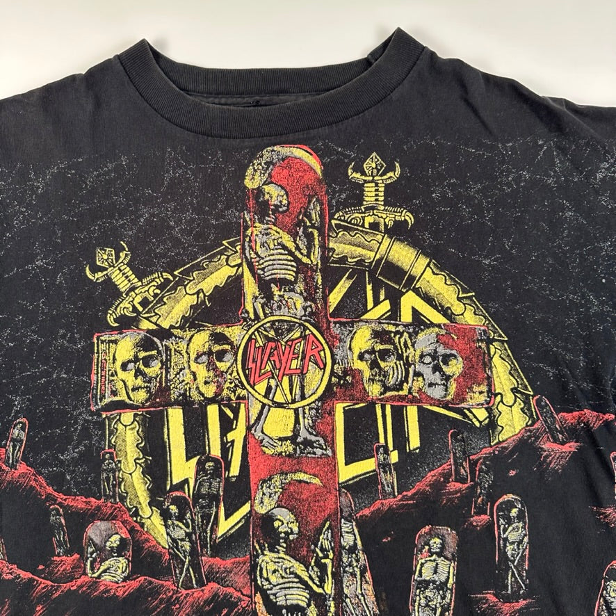 Vintage 1991 Slayer Shirt XL All Over Print