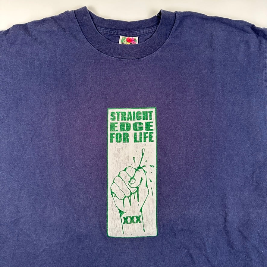 Vintage 90s Straight Edge For Life Shirt XL