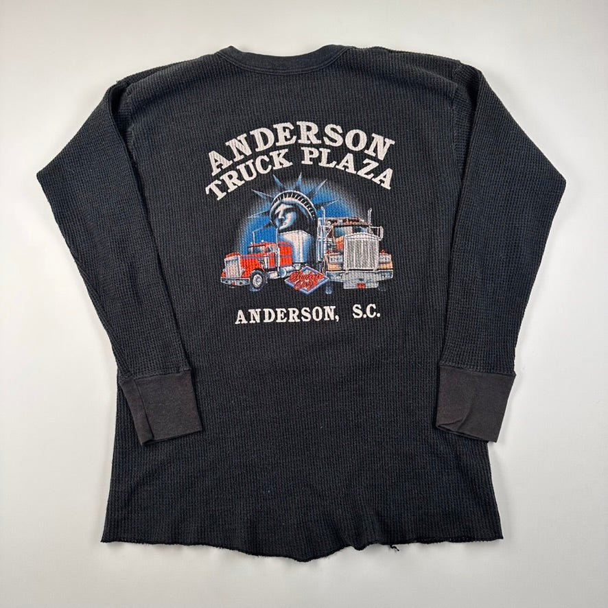 Vintage 80s The American Way Thermal Shirt XXXL 3D Emblem