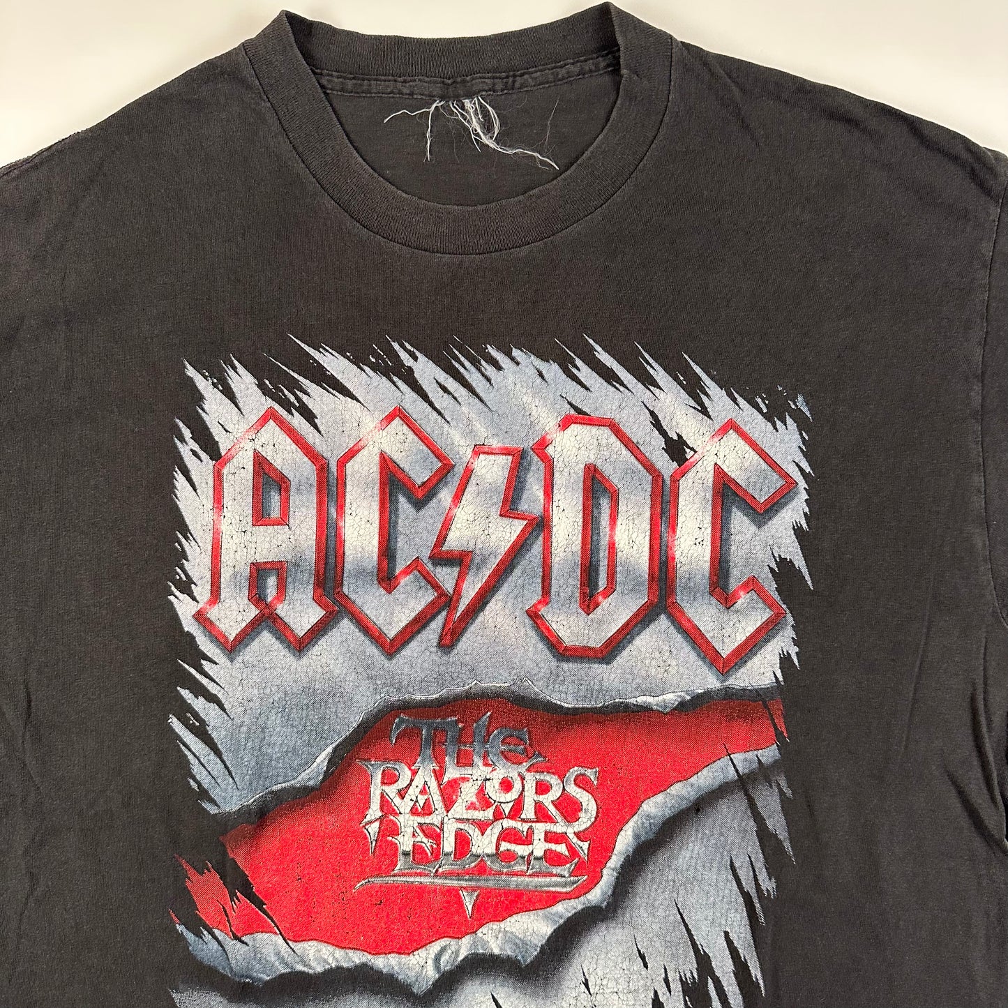 Vintage 1990 AC/DC Shirt Large The Razors Edge