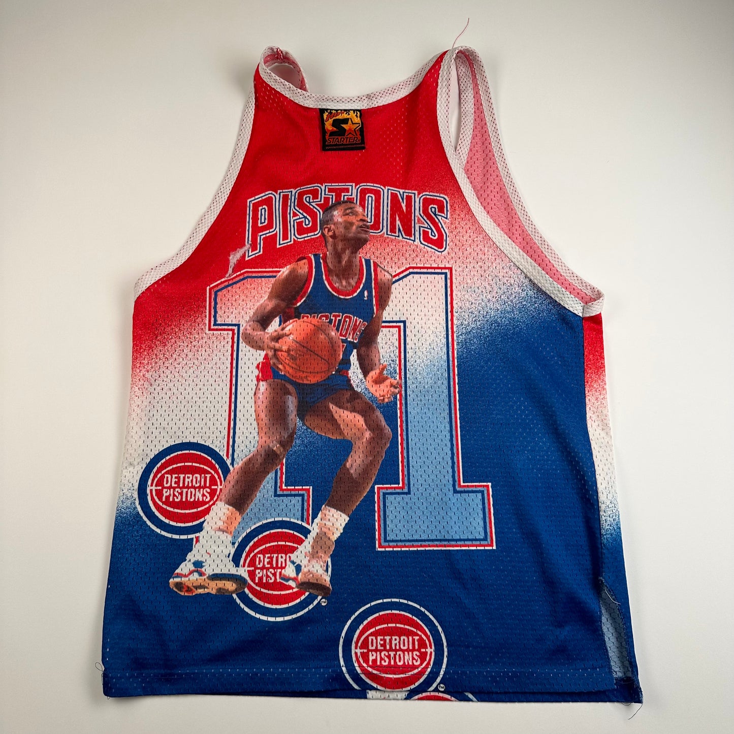 Vintage 90s Isiah Thomas Detroit Pistons Jersey Medium