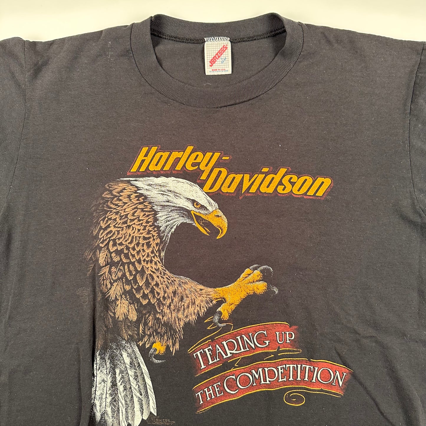 Vintage 90s Harley Davidson Shirt Large Tearing Up The Competition