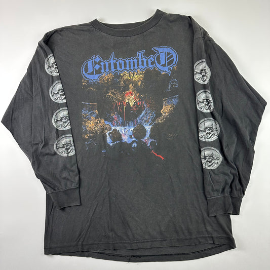 Vintage 1990 Entombed Long Sleeve Shirt XL Clandestine