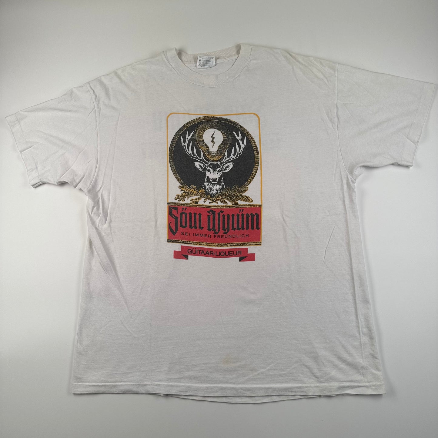 Vintage 1992 Soul Asylum Shirt XL Jagermeister Guitaar Liqueur