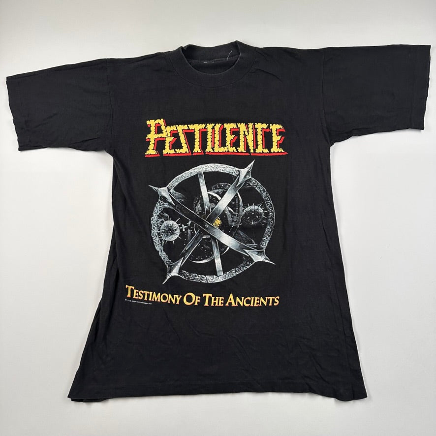 Vintage 1991 Pestilence Shirt Medium Testimony Of The Ancients