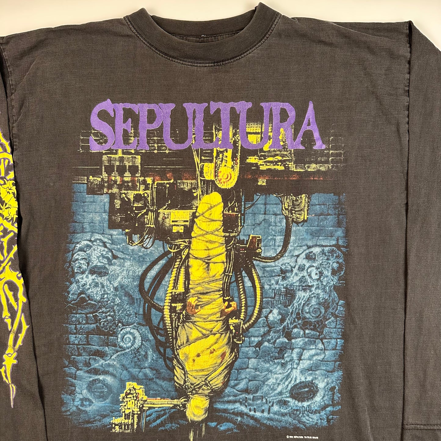 Vintage 1993 Sepultura Long Sleeve Shirt XL Chaos A.D.