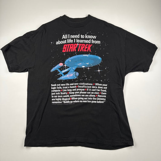 Vintage 1994 Star Trek Shirt XL All I Need To Know