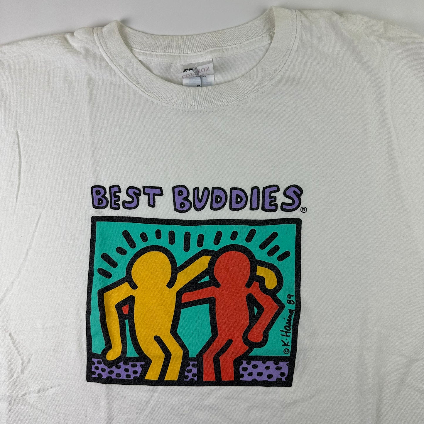 Vintage 90s Keith Haring Shirt XL Best Buddies